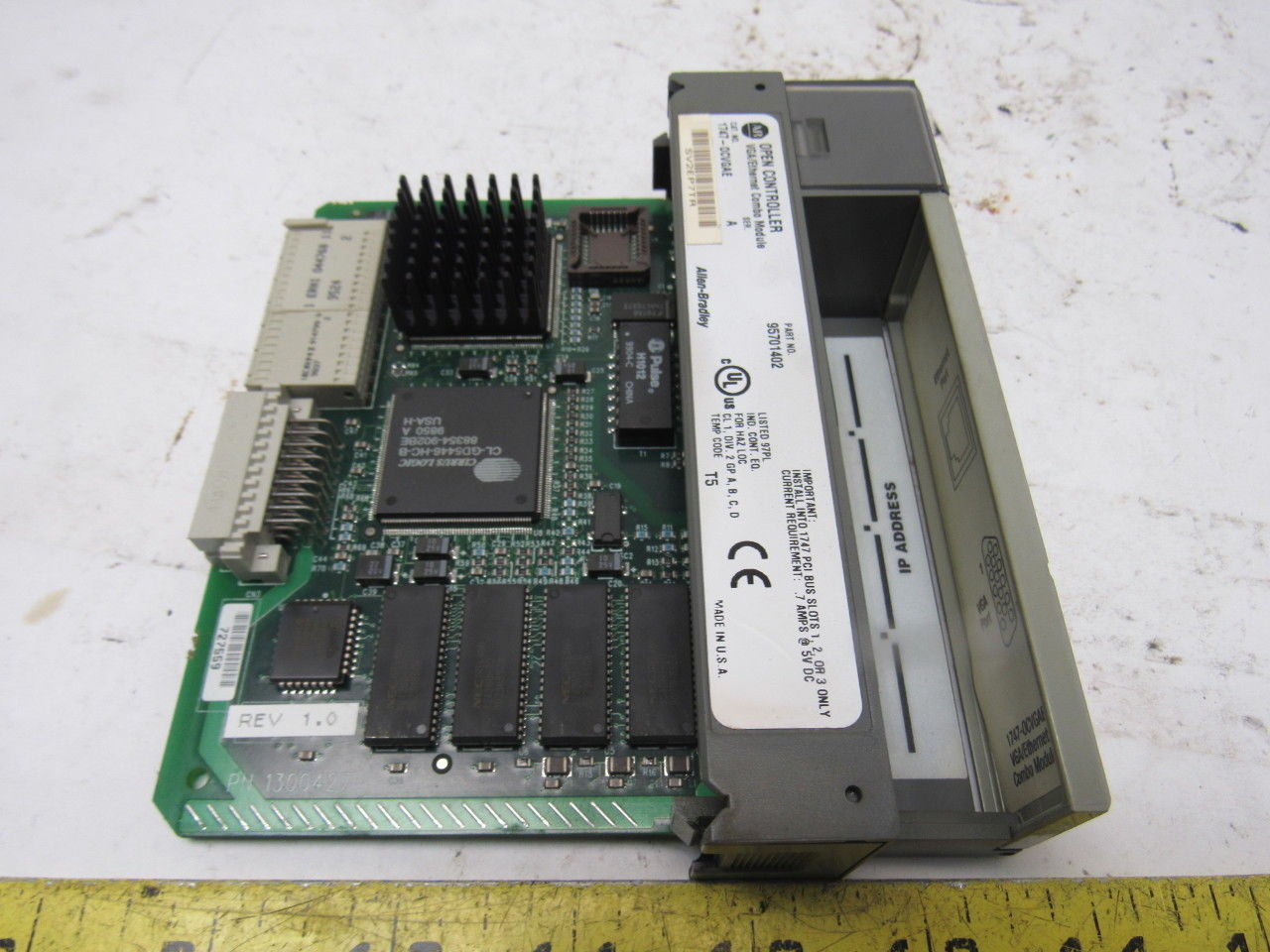 A-B Allen Bradley 1747-OCVGAE Ser. A VGA/Ethernet Combo Module