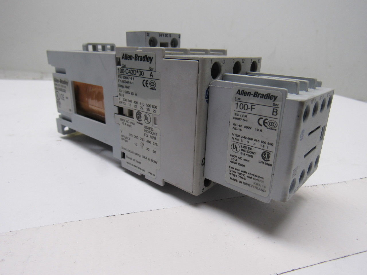 A-B Allen Bradley 100-C43DJ22 Safety Contactor W/100-F