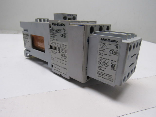A-B Allen Bradley 100-C43DJ22 Safety Contactor W/100-F
