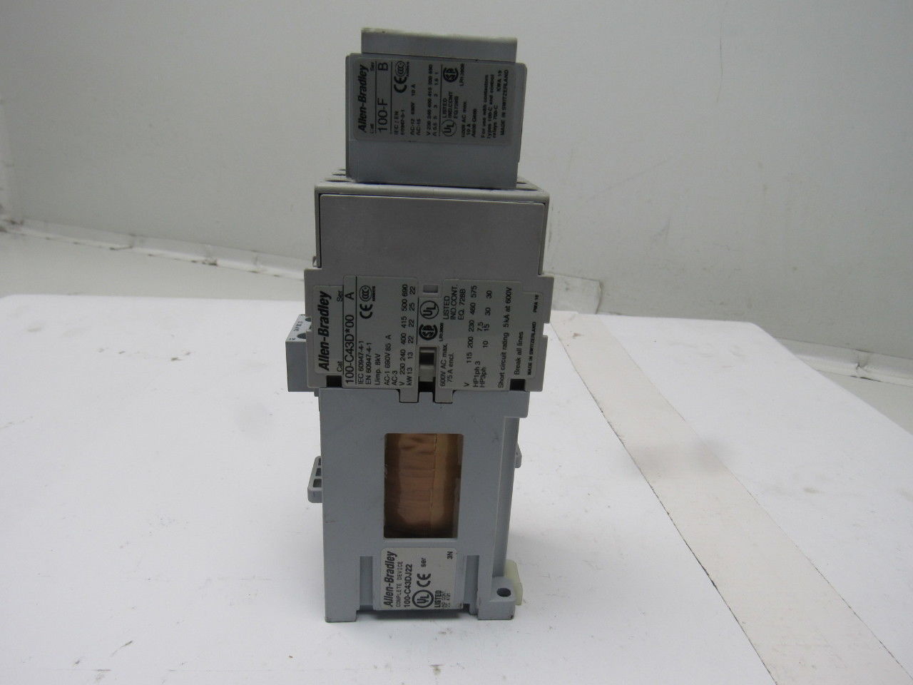 A-B Allen Bradley 100-C43DJ22 Safety Contactor W/100-F