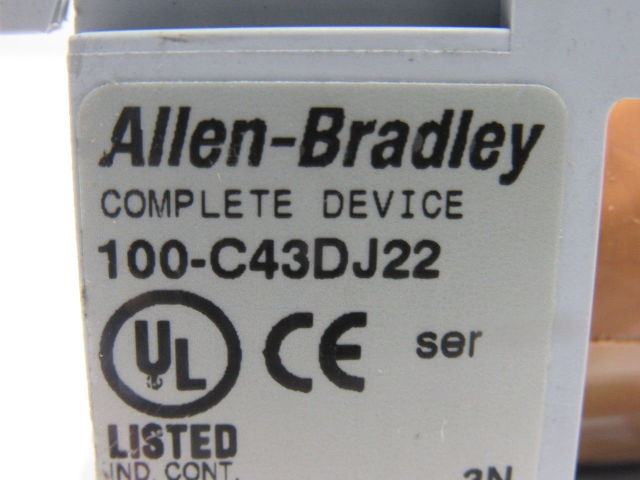 A-B Allen Bradley 100-C43DJ22 Safety Contactor W/100-F