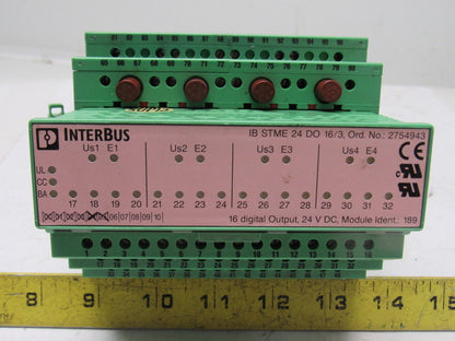 Phoenix IB STME 24 DO 16 /3 Interbus 16 Digital Output 24VDC Module Terminal