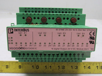 Phoenix IB STME 24 DO 16 /3 Interbus 16 Digital Output 24VDC Module Terminal