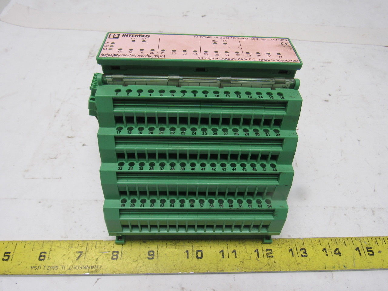 Phoenix IB STME 24 BDO 16 /3-500 16 Digital Output 24VDC Module Terminal Block