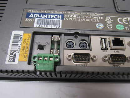 Advantech TPC-1260TE Cognex Scanner Camera 24VDC 12" Touch Screen Panel