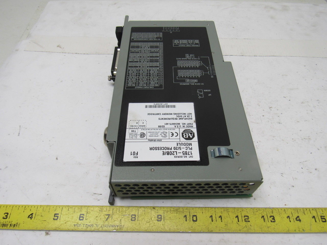 Allen Bradley 96246675 A01 1785-L20B/E Rev F01 Processer Module PLC 5/20