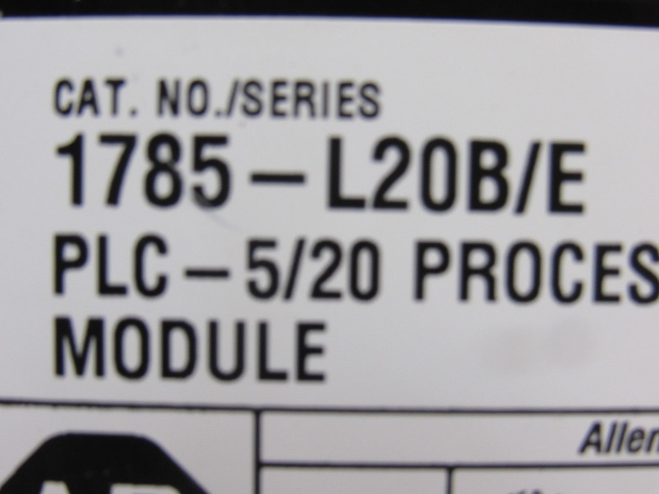 Allen Bradley 96246675 A01 1785-L20B/E Rev F01 Processer Module PLC-5/20 W/ Key