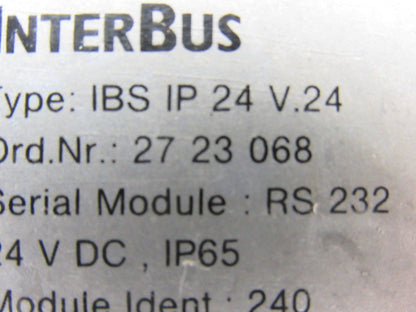 Phoenix Contact 2723068 Communication Module InterBus IBS IP 24 V.24
