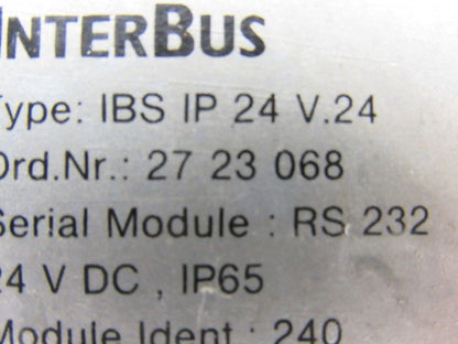 Phoenix Contact 2723068 Communication Module InterBus IBS IP 24 V.24