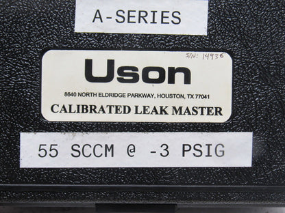 Uson Leak Master A-Series 55 SCC/Min @ -3 PSI Vacuum Leak Detector Quick Connect