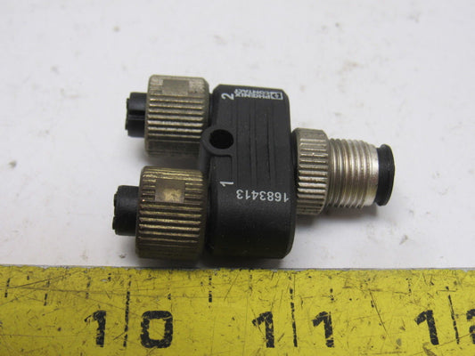 Phoenix Contact 1683413 M12 Mini 4-Pin 2 Way Splitter Devicenet