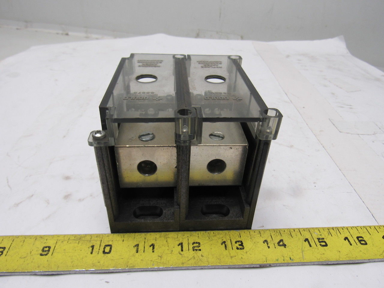 Gould Shawmut 66592 600V 2 Pole 2/0-#14 Line To 10 #6-#14 Wire Terminal Block