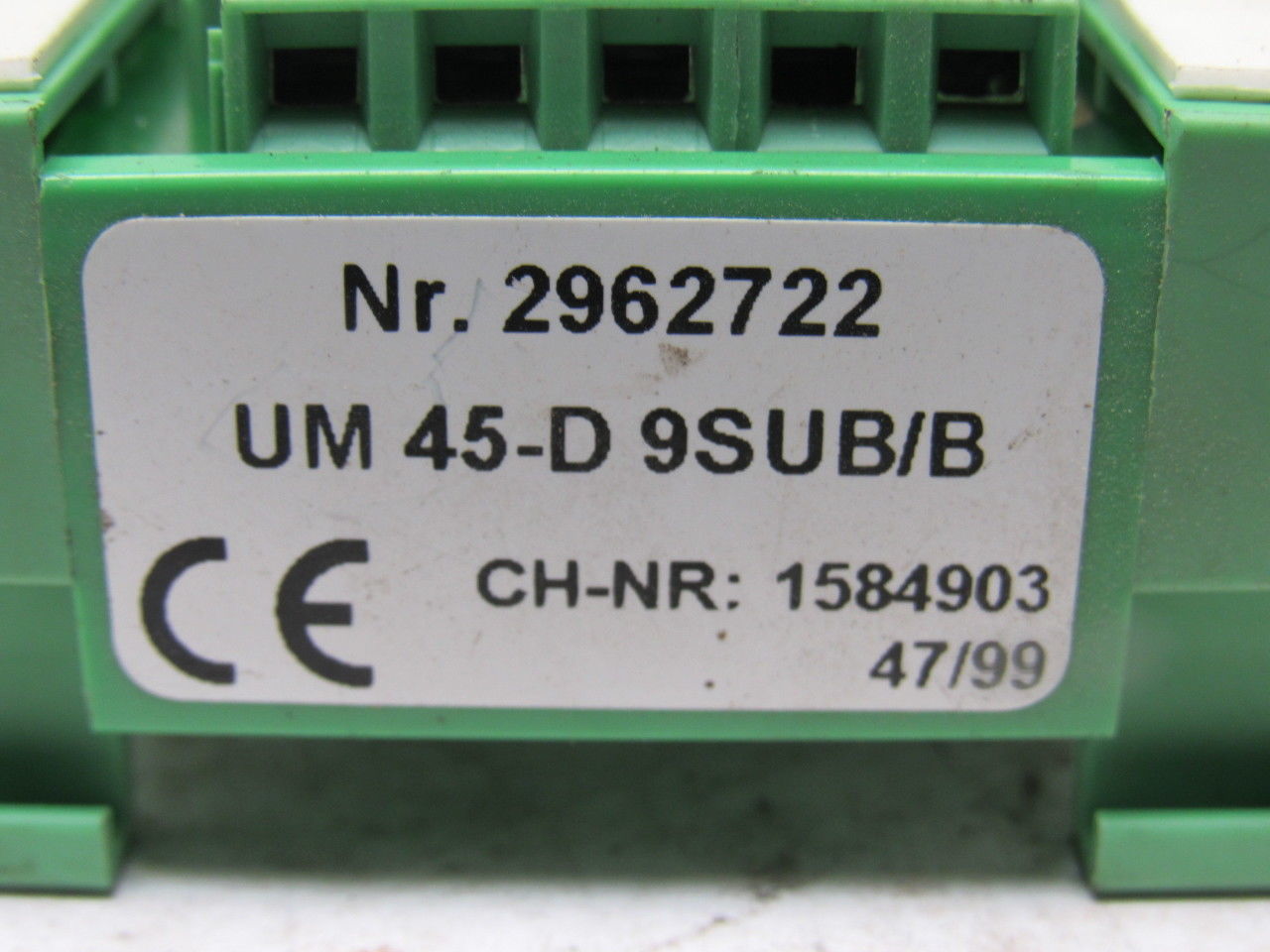 Phoenix Contact Nr 2962722 UM 45-D 9SUB/B Varioface Interface Module