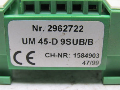 Phoenix Contact Nr 2962722 UM 45-D 9SUB/B Varioface Interface Module