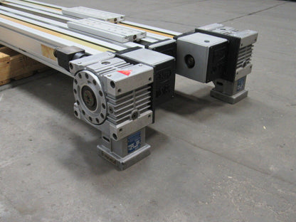 SNR Tandem  Belt Drive Linear Actuator 93" Travel W/Gear Box &  Non-powered Slid