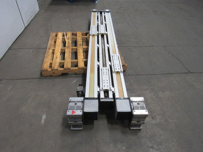 SNR Tandem  Belt Drive Linear Actuator 93" Travel W/Gear Box &  Non-powered Slid