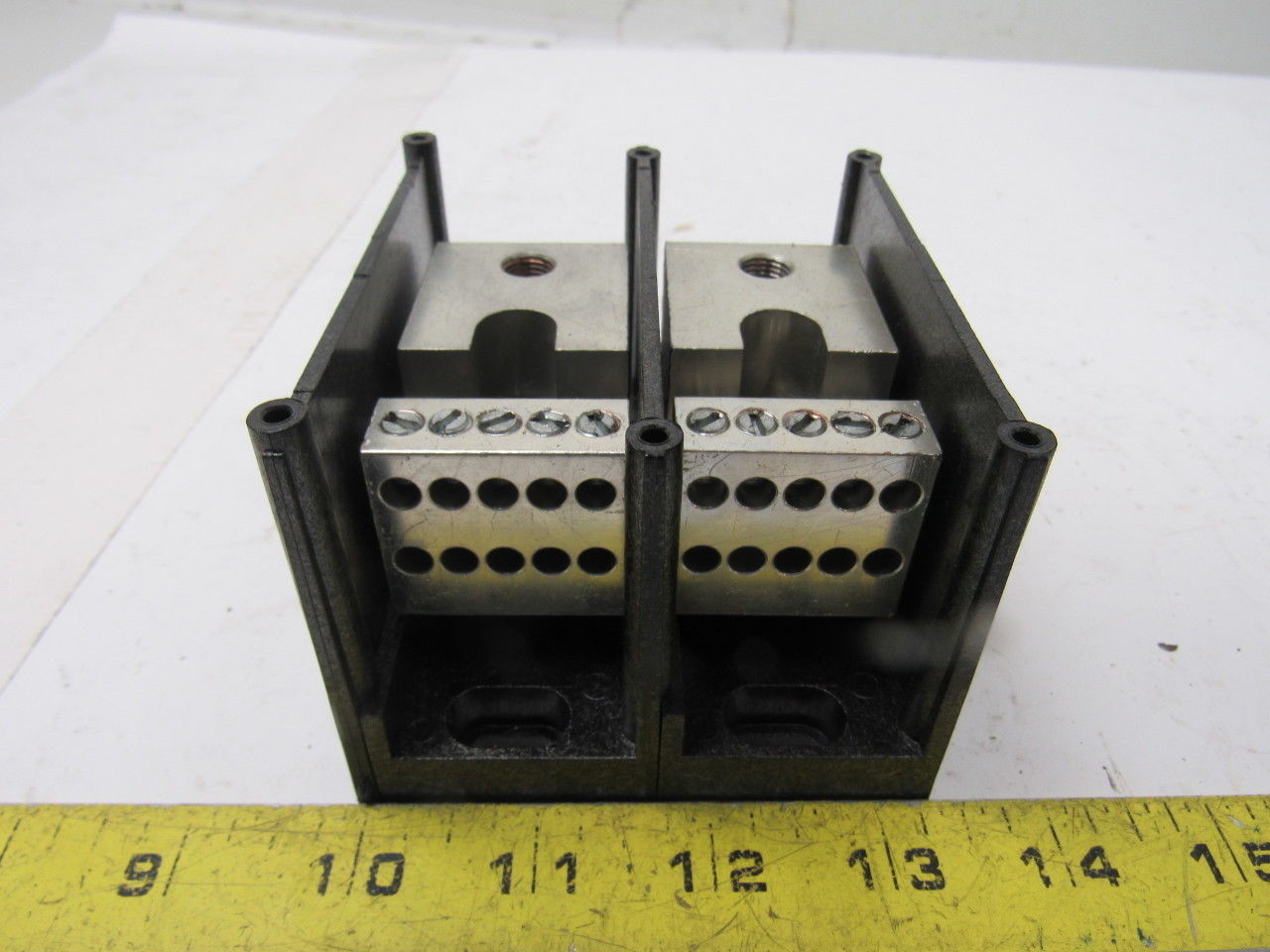 Gould Shawmut 66592  600V 2 Pole 2/0-#14 Line To 10 #6-#14 Wire Terminal Block