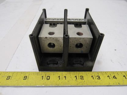 Gould Shawmut 66592  600V 2 Pole 2/0-#14 Line To 10 #6-#14 Wire Terminal Block