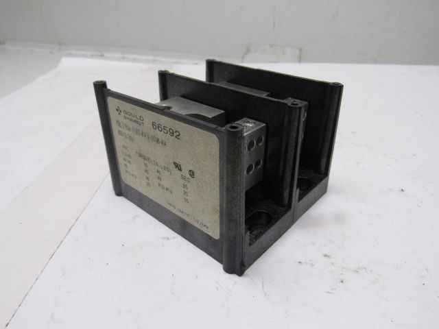 Gould Shawmut 66592  600V 2 Pole 2/0-#14 Line To 10 #6-#14 Wire Terminal Block