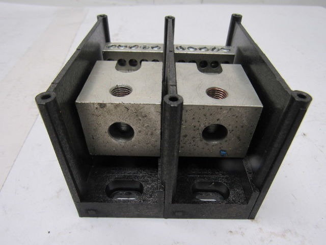 Gould Shawmut 66592  600V 2 Pole 2/0-#14 Line To 10 #6-#14 Wire Terminal Block
