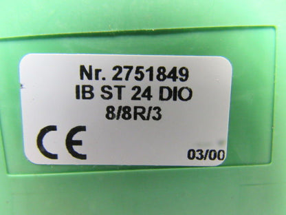 Phoenix Contact 2751849 IB ST 24 DIO 8/8R/3 Input Output Module