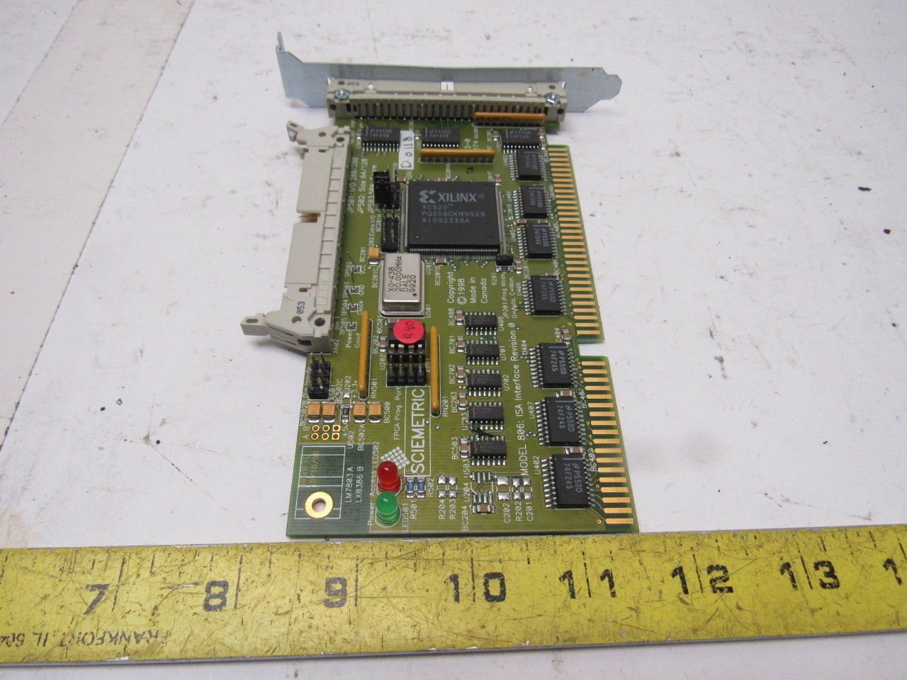 Sciemetric Model 806 Revision 0 ISA Interface Card