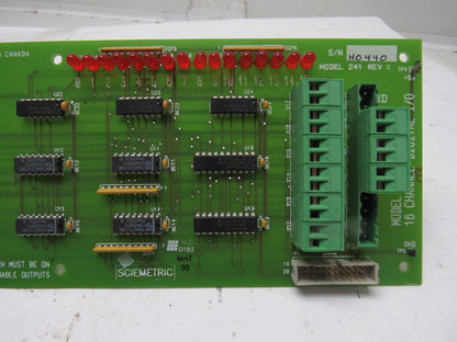 Sciemetric Model 241 Rev 3 16 Channel Digital I/O Board