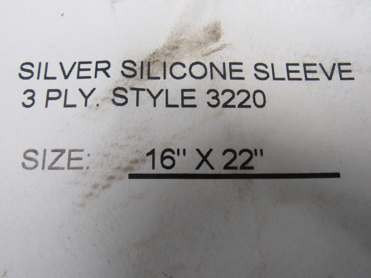 Style 3220 16" x 22" 3 Ply Silicone Drum Sleeve Silver