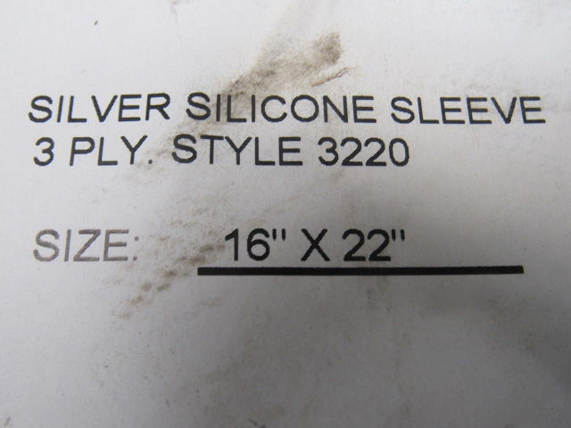 Style 3220 16" x 22" 3 Ply Silicone Drum Sleeve Silver
