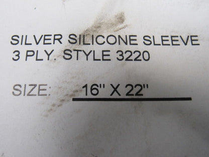 Style 3220 16" x 22" 3 Ply Silicone Drum Sleeve Silver