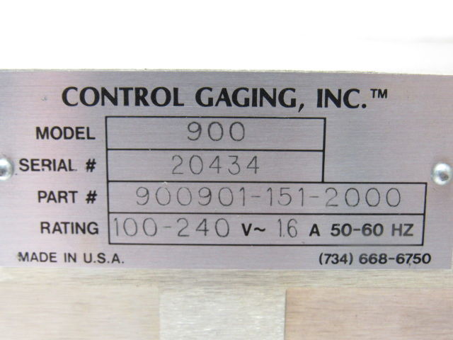 Control Gaging Inc 900901-151-2000 Gaging Monitor Control 110V