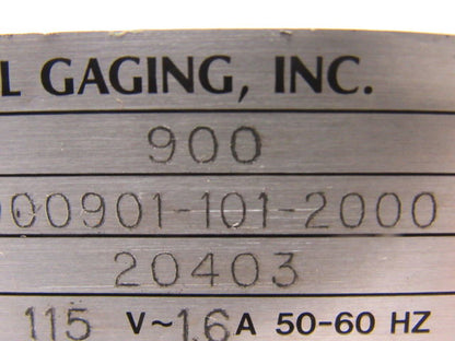Control Gaging Inc 900901-101-2000 Model 900 Gaging Monitor Control 110V