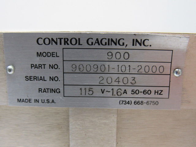 Control Gaging Inc 900901-101-2000 Model 900 Gaging Monitor Control 110V