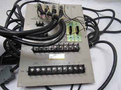 Fanuc A02B-0072-C040 Terminal Unit W/Cables From Hitachi Seiki HT25
