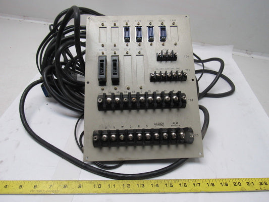 Fanuc A02B-0072-C040 Terminal Unit W/Cables From Hitachi Seiki HT25