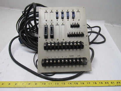 Fanuc A02B-0072-C040 Terminal Unit W/Cables From Hitachi Seiki HT25