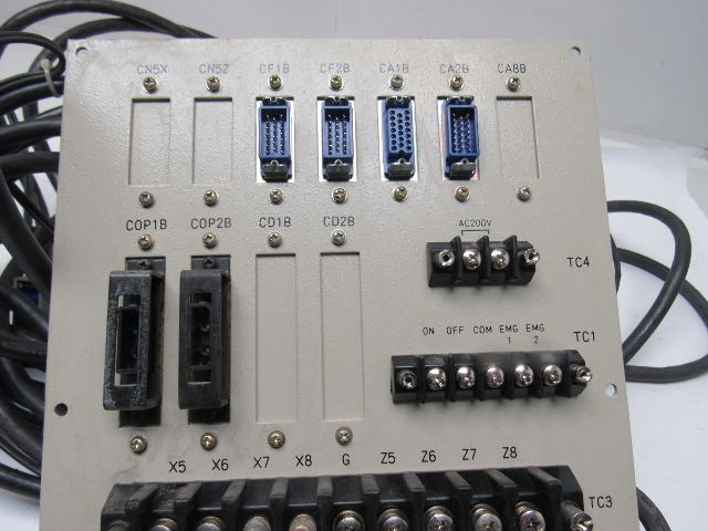 Fanuc A02B-0072-C040 Terminal Unit W/Cables From Hitachi Seiki HT25