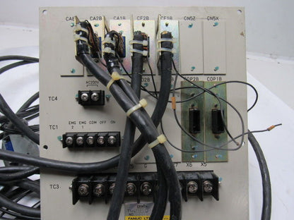 Fanuc A02B-0072-C040 Terminal Unit W/Cables From Hitachi Seiki HT25