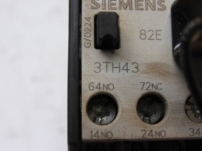 Siemens 3TH43 3TH4382-0B 690V 8NO 2NC Contactor 24V Coil