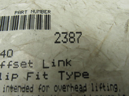 Bowman Barnes 2387 #40 Offset Link Single Strand Roller Chain Lot Of 20