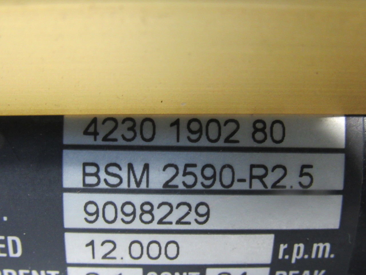 Atlas Copco 4230 1902 80 Nutrunner 12,000 RPM Type BSM 2590-R2.5 4230 1907  80