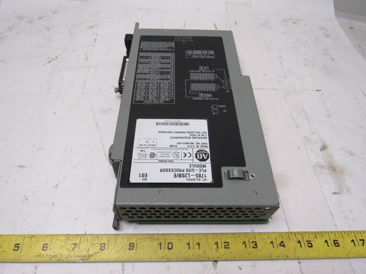 Allen Bradley 1785-L20B/E Rev E01 Ser E F/W Rev B PLC-5/20 Processor Module