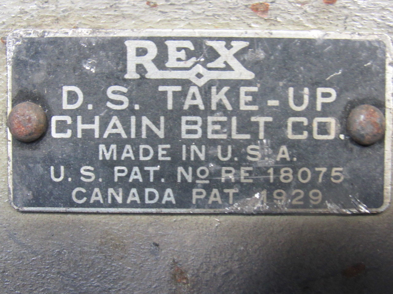 Rexnord 12" Travel Mounted Bearing DS Take-Up Screw & Frame