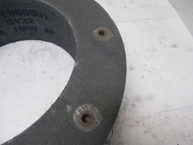 14x4x9" Centerless Grinding Wheel 30 Grit Threaded Back