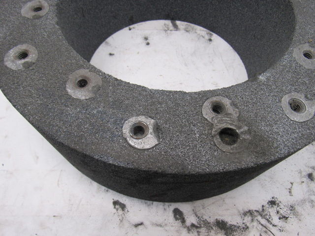 14x4-1/2x9" Centerless Grinding Wheel 30 Grit Threaded Back