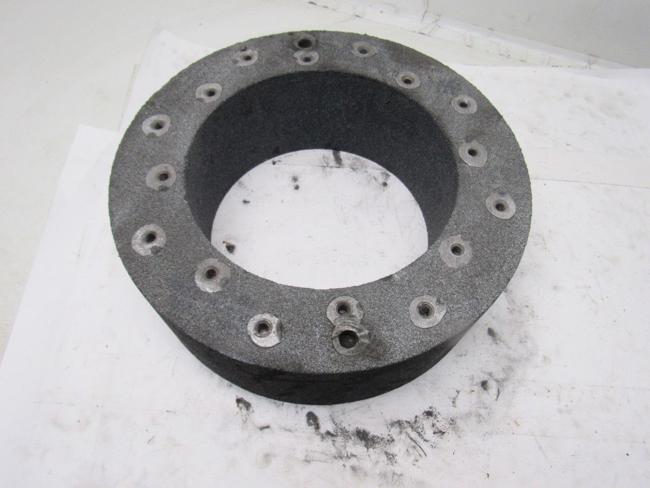 14x4-1/2x9" Centerless Grinding Wheel 30 Grit Threaded Back