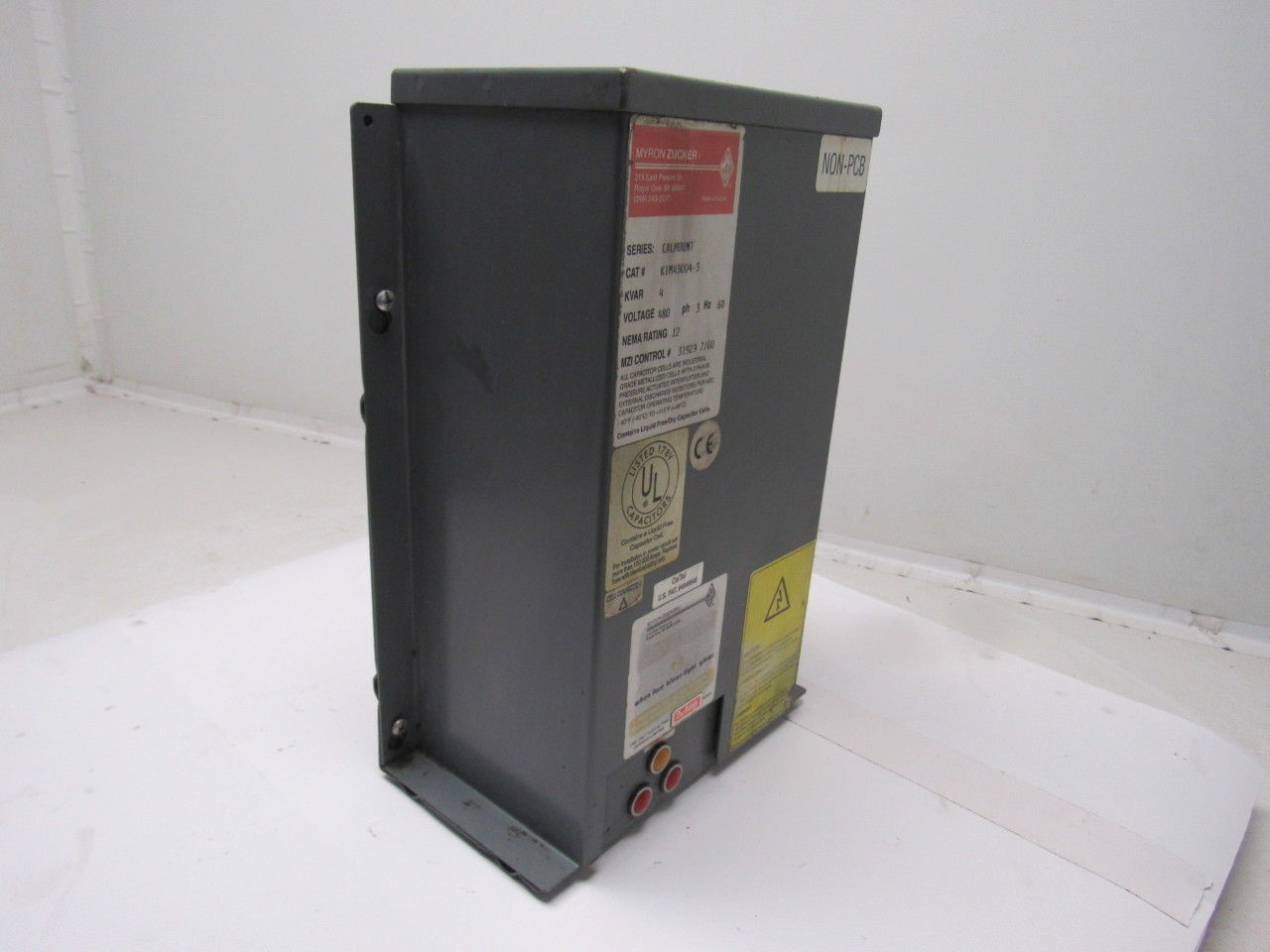 Myron Zucker KIM43004-3 Calmount 4 KVAR Capacitor 480V 3Ph 60Hz NEMA 12