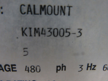 Myron Zucker KIM43005-3 Calmount 5 KVAR Capacitor 480V 3Ph 60Hz NEMA 12
