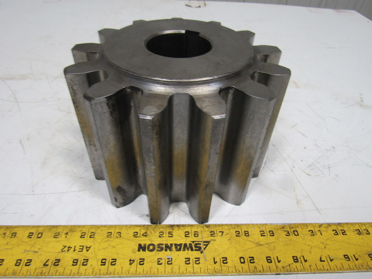 200255 13T 8-1/2" x 6"  Planetary Spur Drive Gear 2-7/16" Thru Shaft 2" Pitch