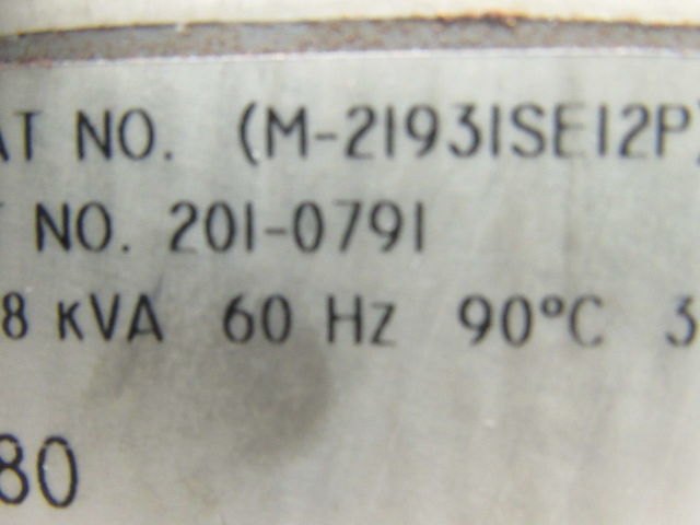 Marelco 201-0791 M-21931SE12P 0.28KVA Transformer 480V Pri 24VDC Sec